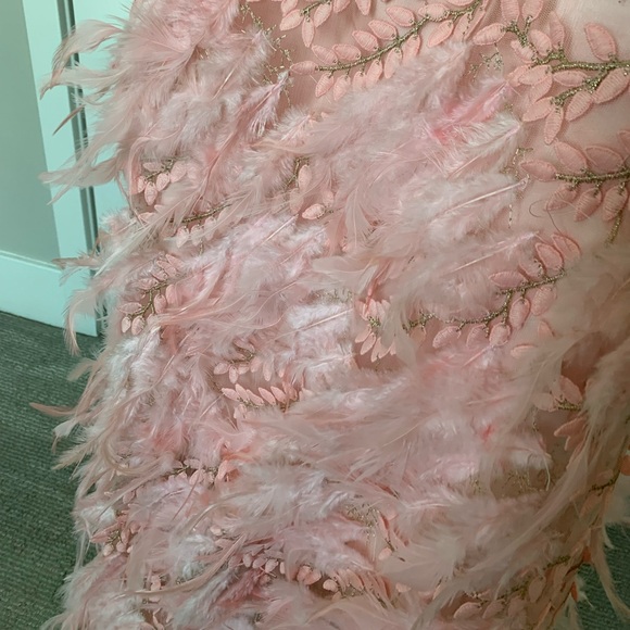 NWT ALB Baby Pink Strapless Floral Gown - Picture 9 of 11